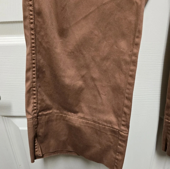 Madewell Women’s Cotton Wide Leg Crop Pants  Rustic Brown Sz25 - Picture 4 of 10